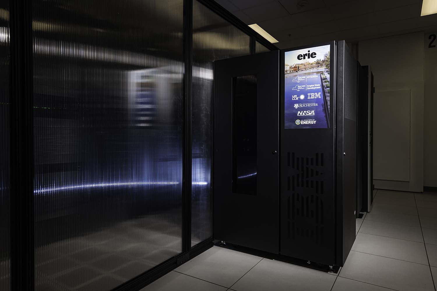 Feature image Photograph of Erie Supercomputer Storage System.