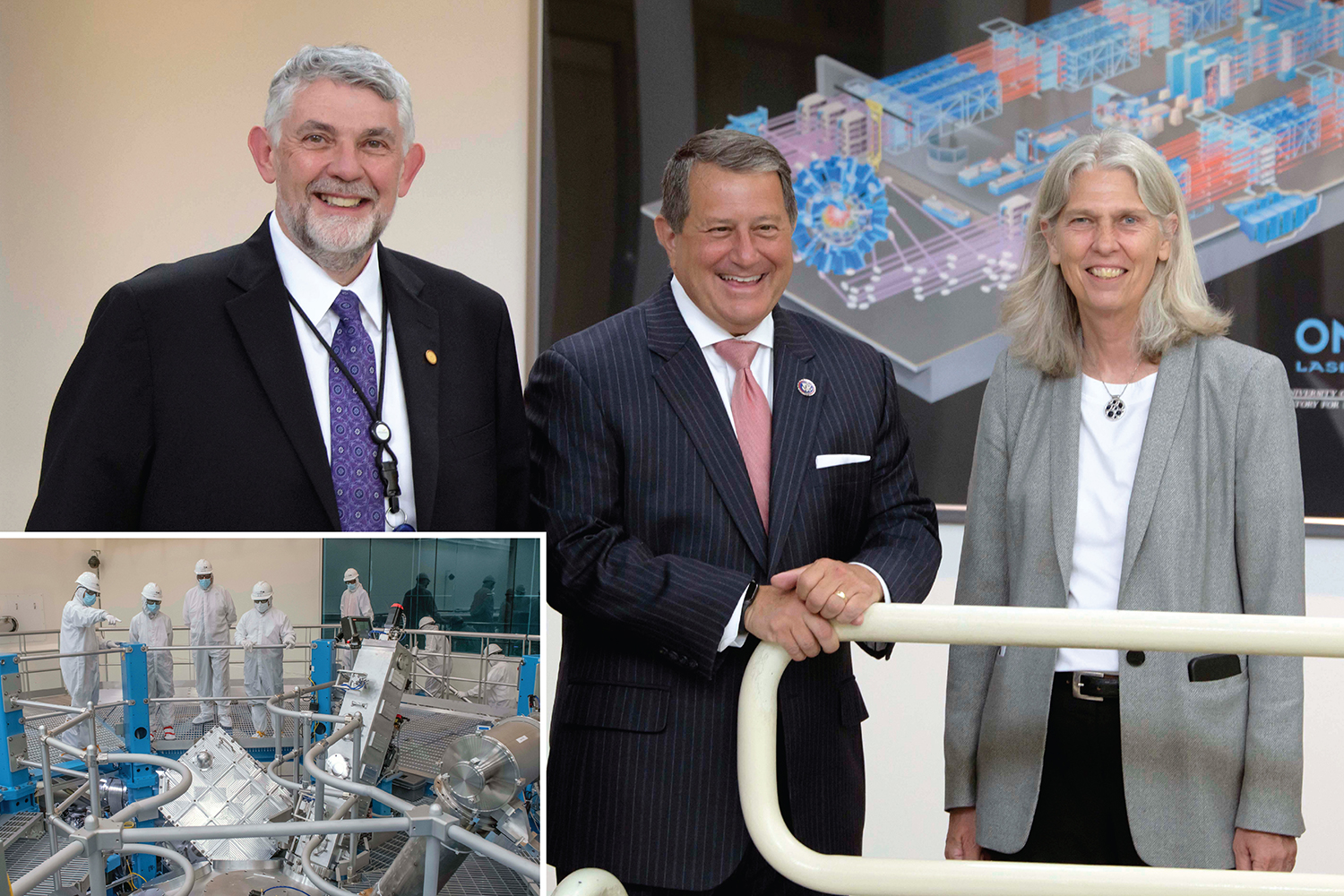 Jill Hruby and Joe Morelle Visit LLE.