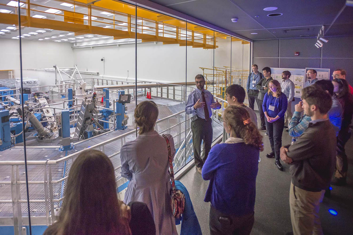 Dave Canning speaking to visitors in OMEGA EP viewing gallery.