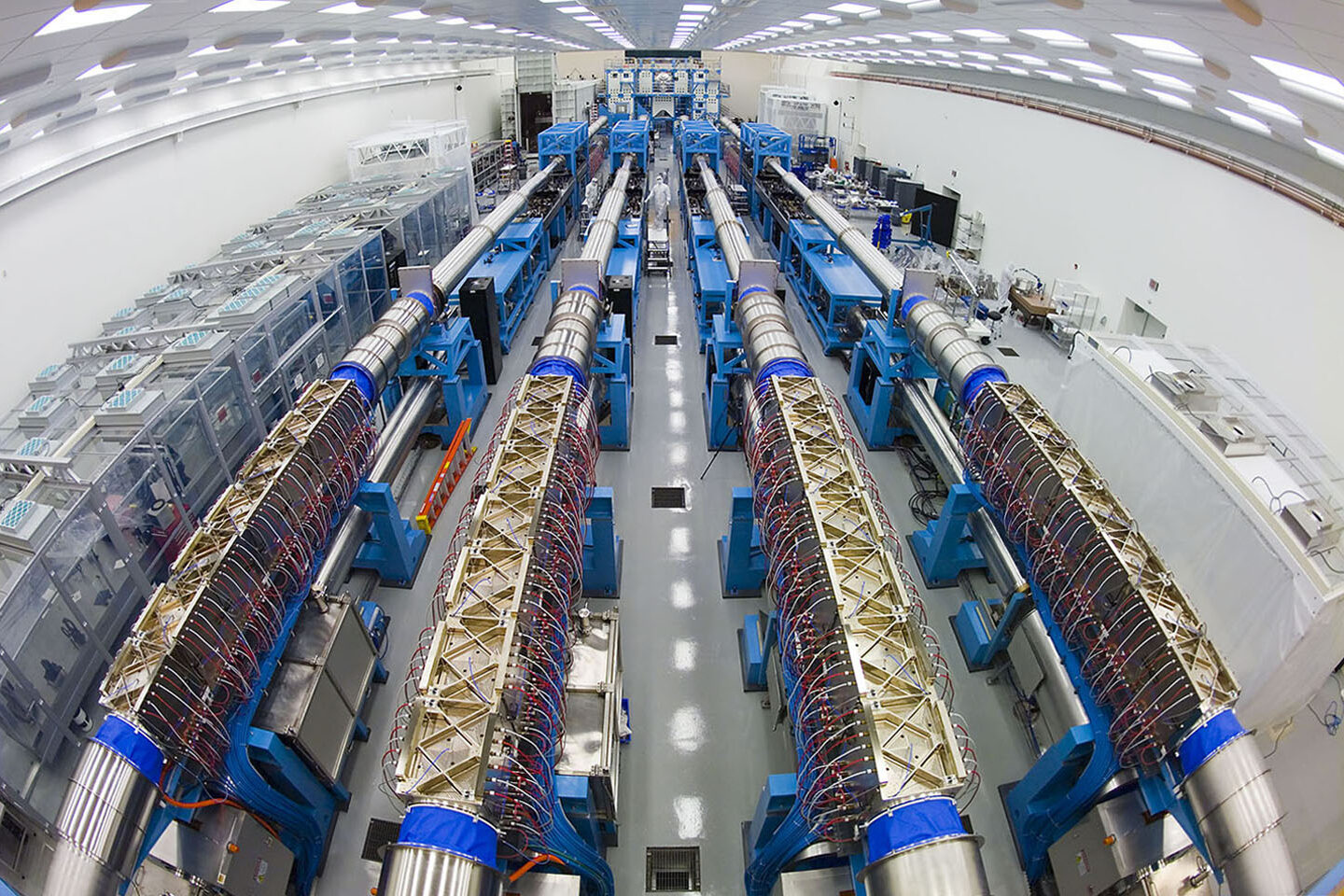 OMEGA EP four beamlines as viewd from above.