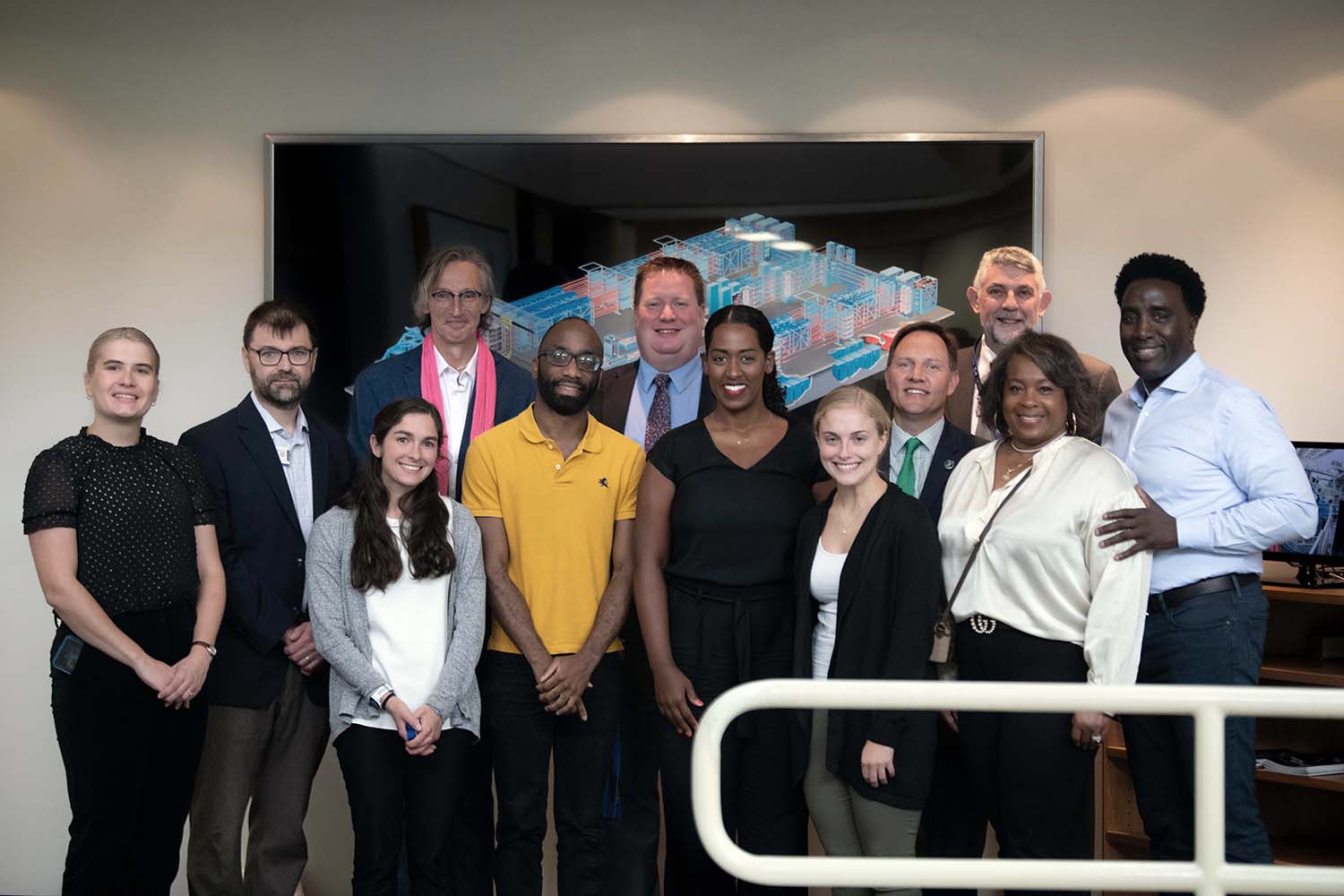 Group photo from the visit of New York State Senator, Samra Brouk.