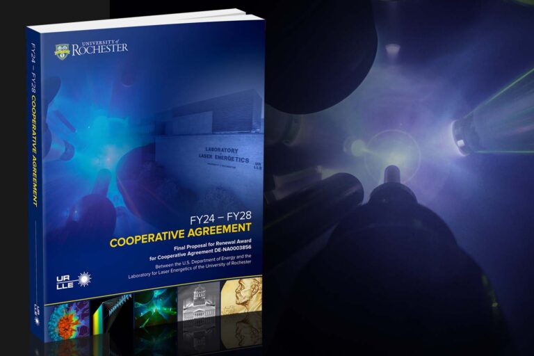 Image of Cooperative Agreement publication on a background of a blue target shot.