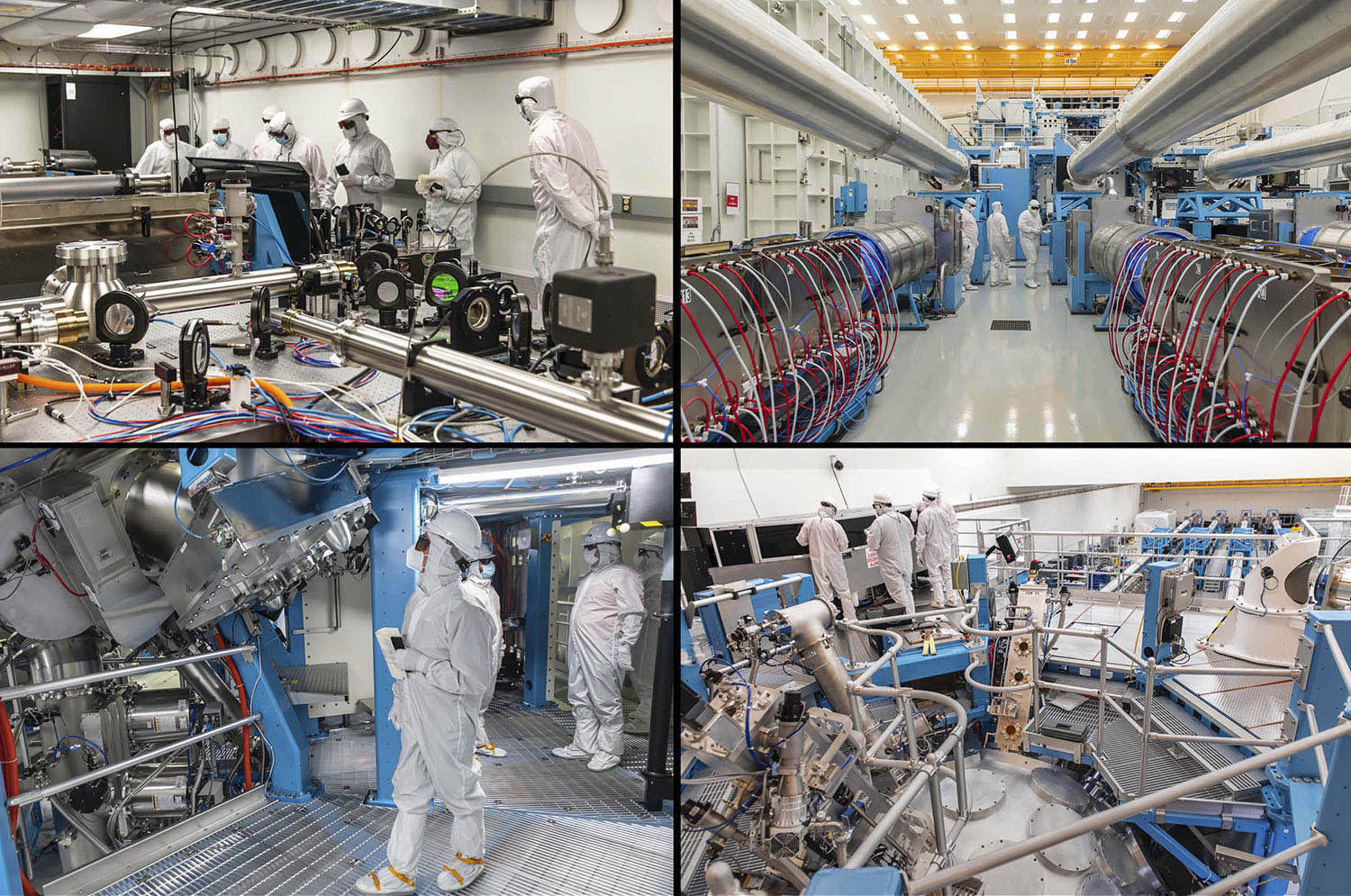 Four images of safety inspections in OMEGA EP.