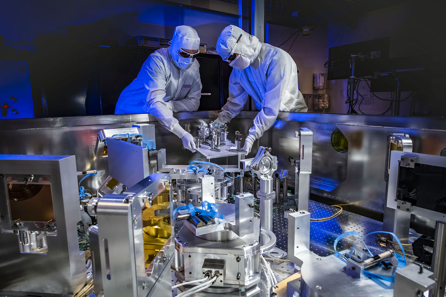 Mike Spilatro and Ben Webb working in the MTW OPAL Laser System.