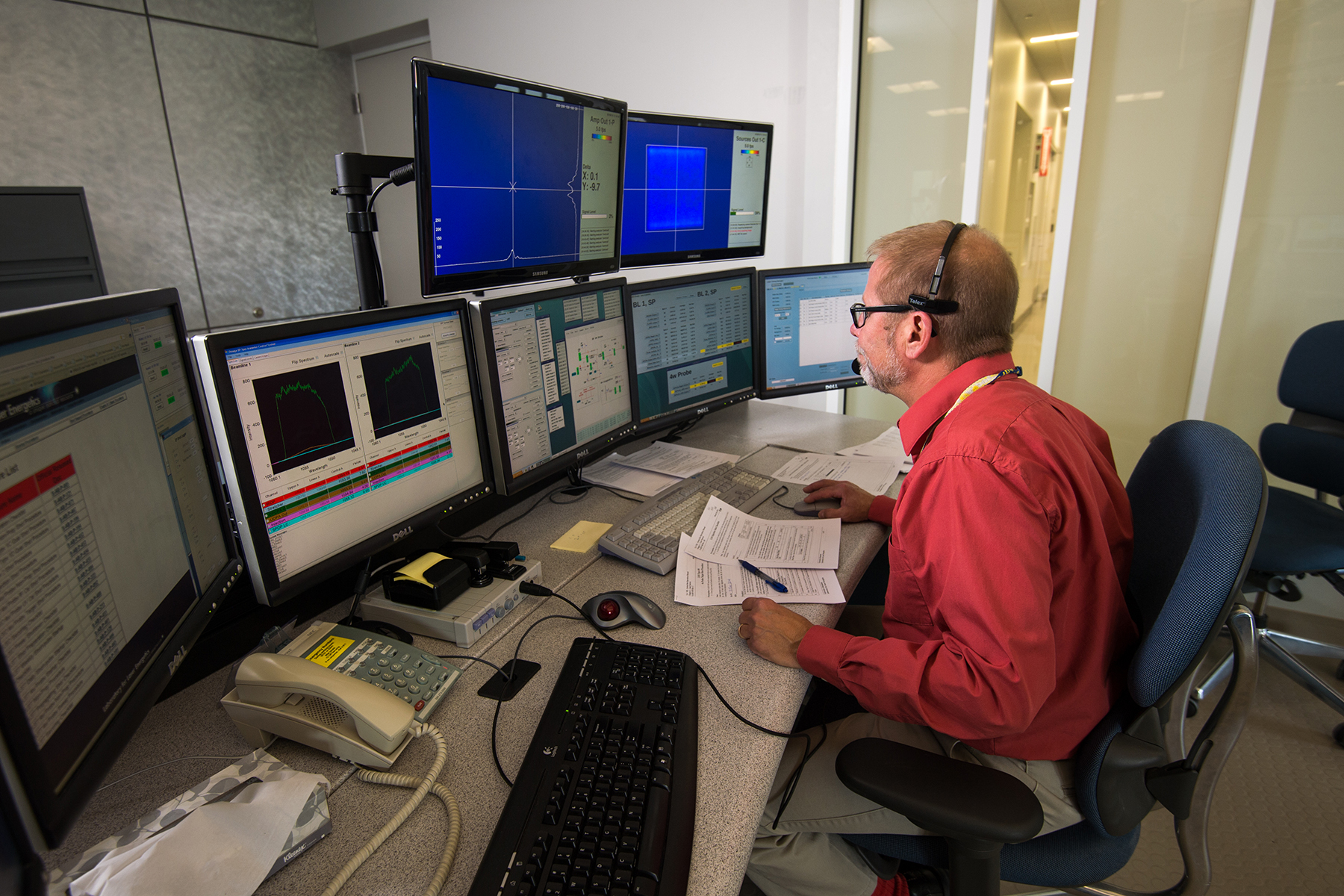 Person seated in the OMEGA EP Control Room.