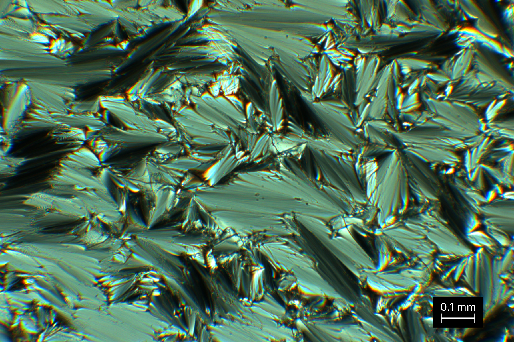 Photo of liquid crytals.