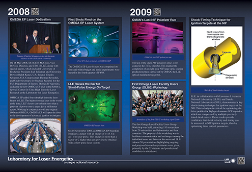 2008 and 2009 LLE timeline.
