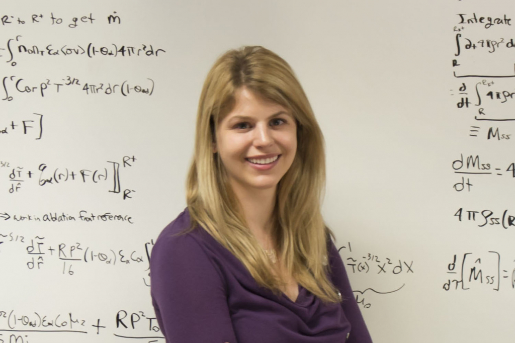 Alison Christopherson with equations.