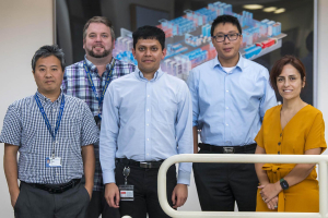 Suxing Hu (Advisor), Reetam Paul (LLE Horton Fellow, Ph.D. 2022), Jonathan Carroll-Nellenback (Chair), Frank Huo, and Niaz Abdolrahim.